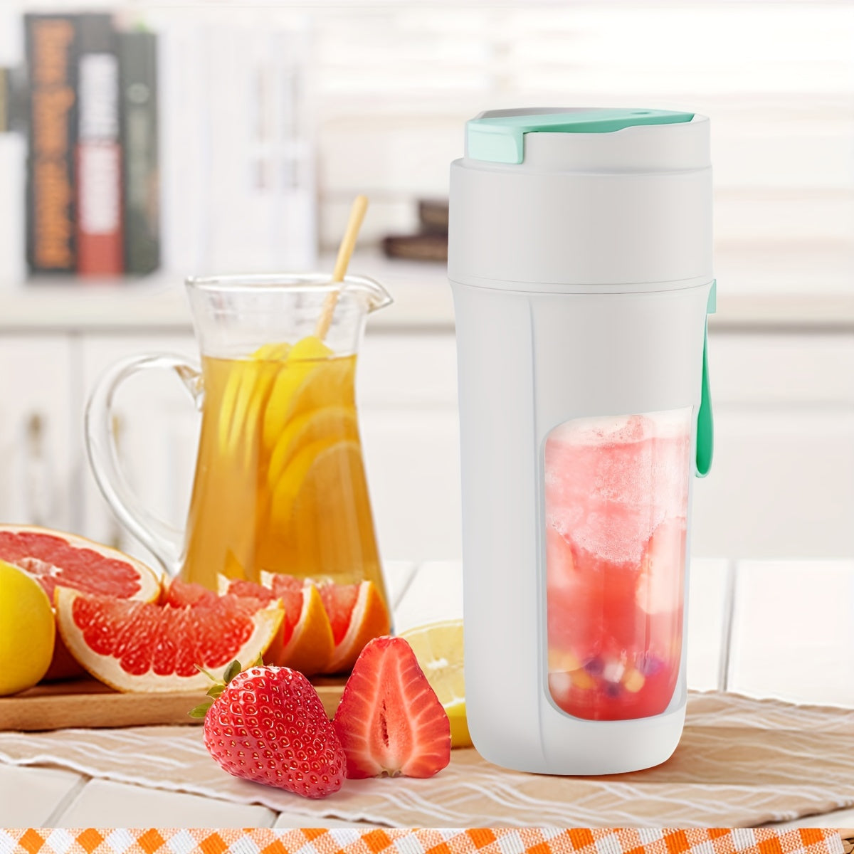 Portable USB Rechargeable Blender with 10 Blades for Smoothies Shakes and Ice Drinks