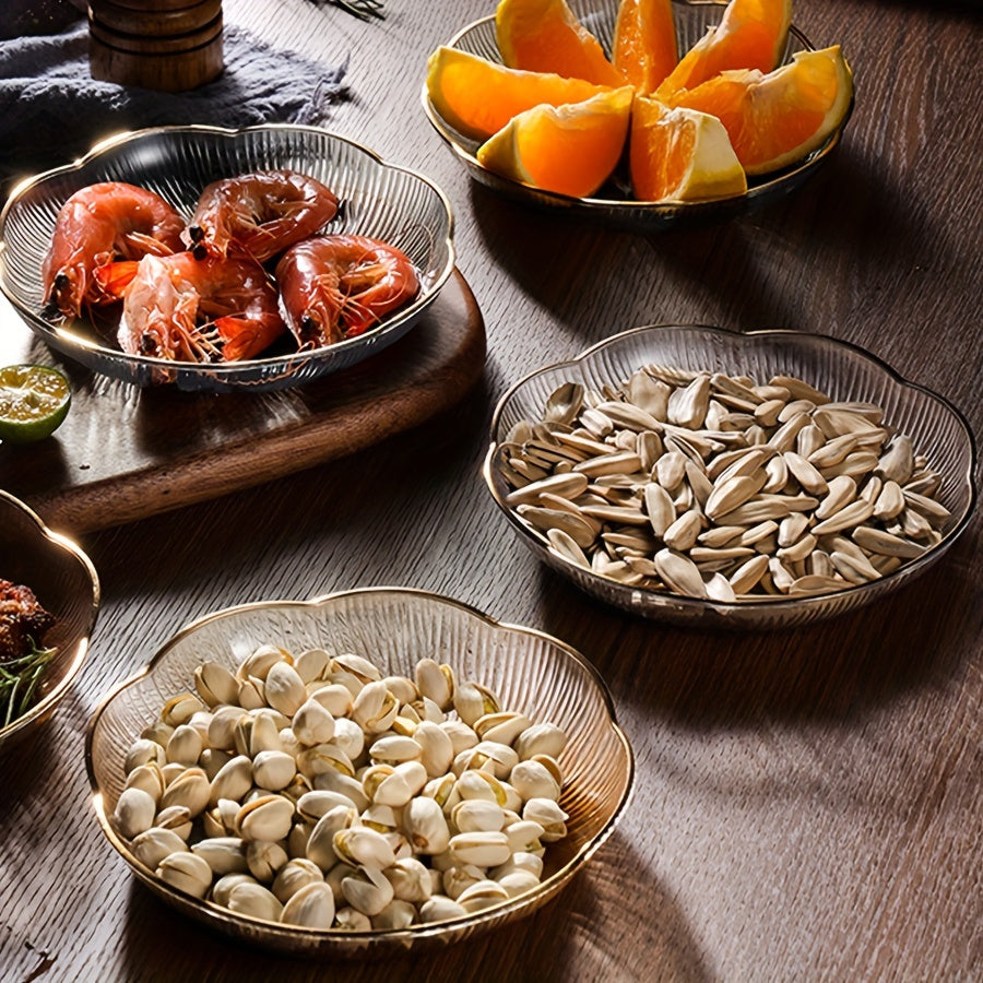 Crystal-Textured Plastic Fruit Bowl for Living Room Decor