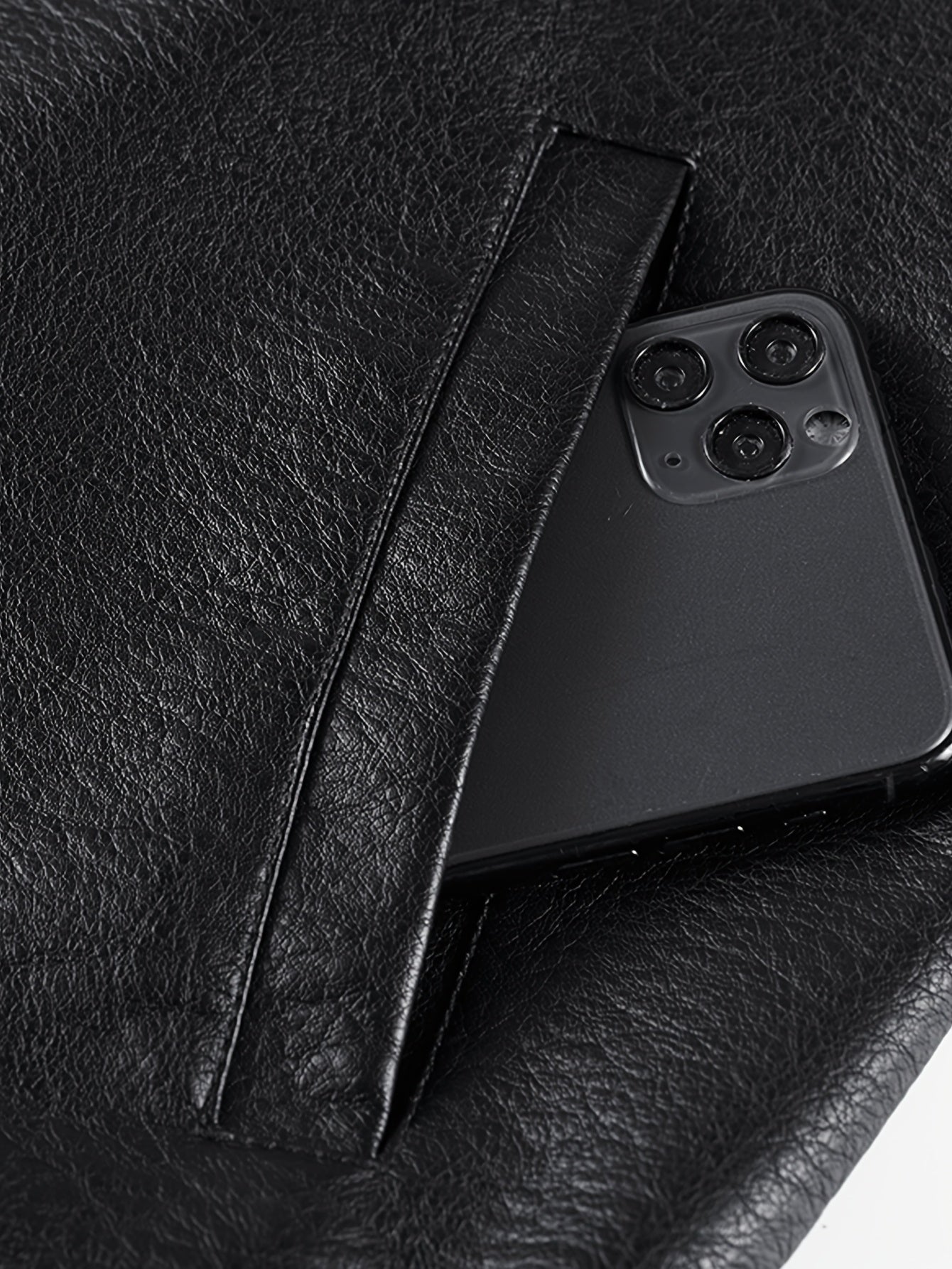 Men's Autumn Winter Motorcycle Jacket Windproof PU Embroidered Baseball Collar