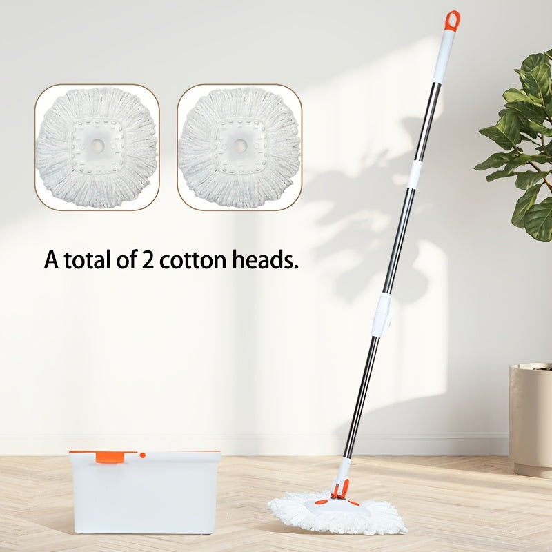 Stainless Steel and PP 360-Degree Rotating Mop and Bucket Set for Wet Dry Cleaning