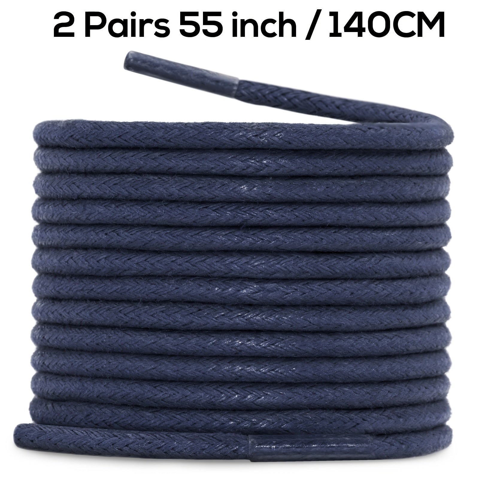 Unisex Waxed Shoelaces 0.25cm Thick Round Replacement Multi-Coloured 4 Pairs