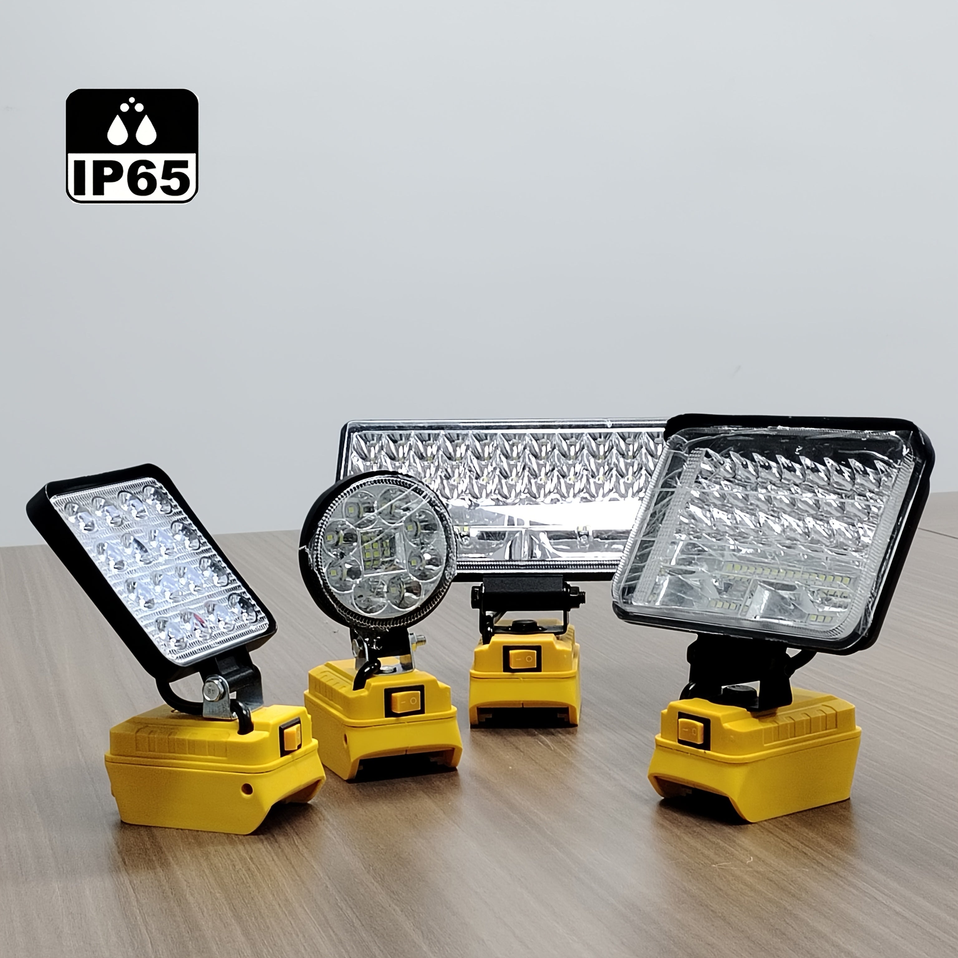 Cordless LED Work Light Floodlight with USB Charging Ports 48W 60W 90W Waterproof Portable