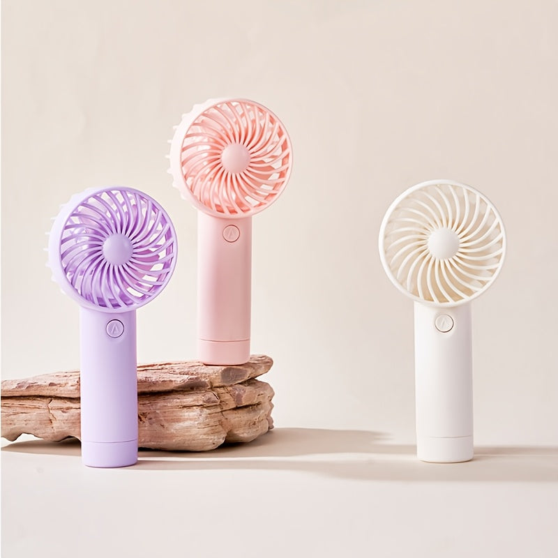 Mini Handheld Fan USB Rechargeable 300mAh Portable Quiet Durable Lightweight for Travel Office Outdoors