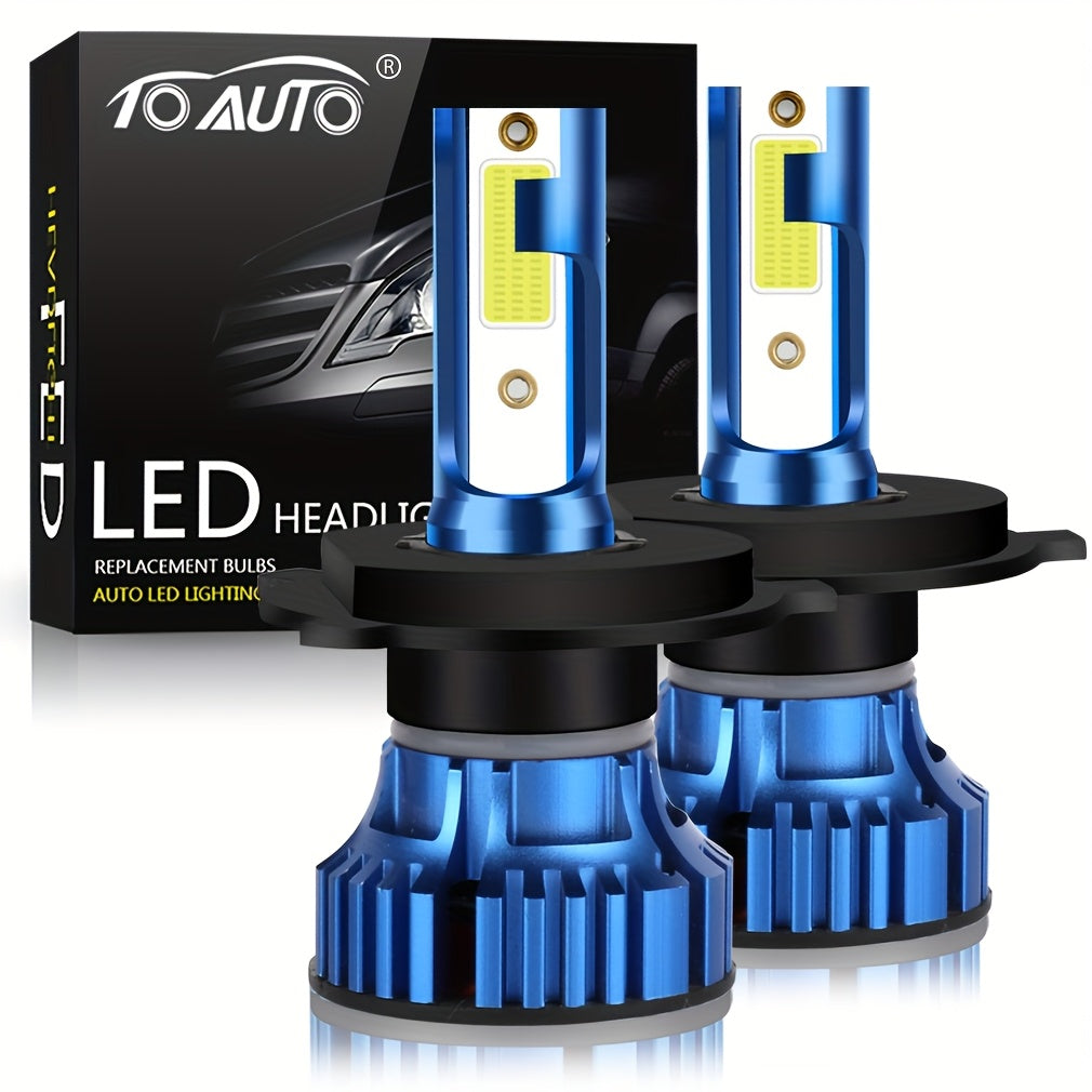 Bombillas de faro LED H4 6500K blanco frío 20000LM 72W pack de 2