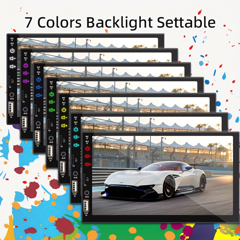 Universal Car Audio Receiver with 7-Inch Touch Screen GPS Navigation Wireless Connectivity