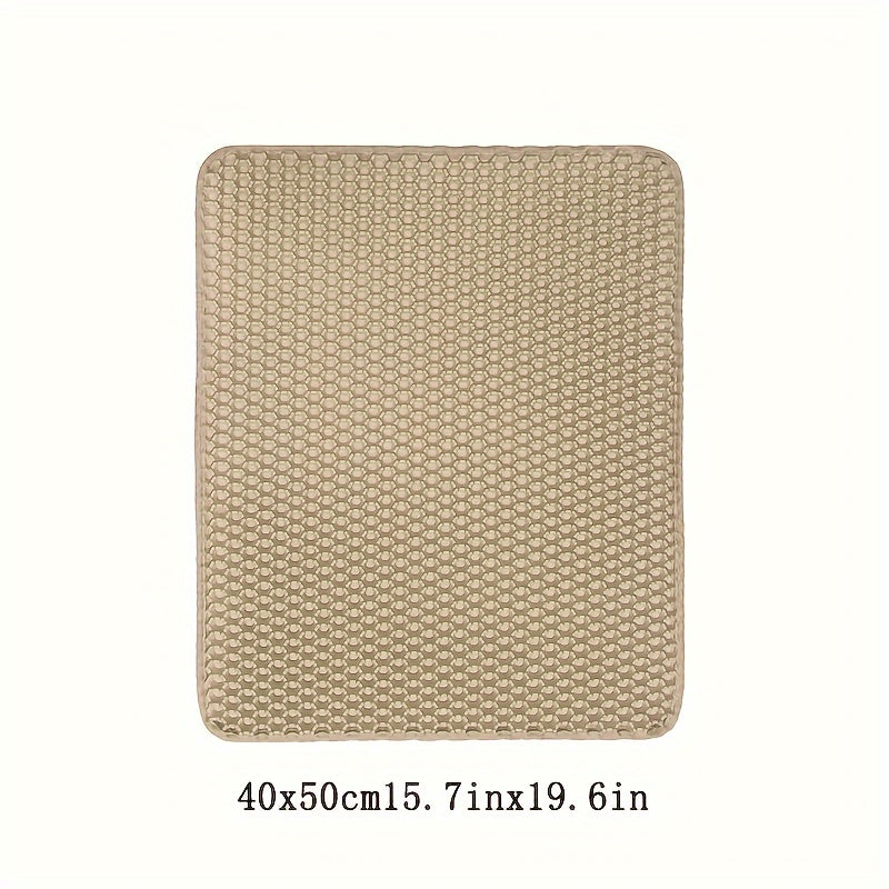 Double Layer Honeycomb Cat Litter Mat Waterproof Washable Reusable Indoor