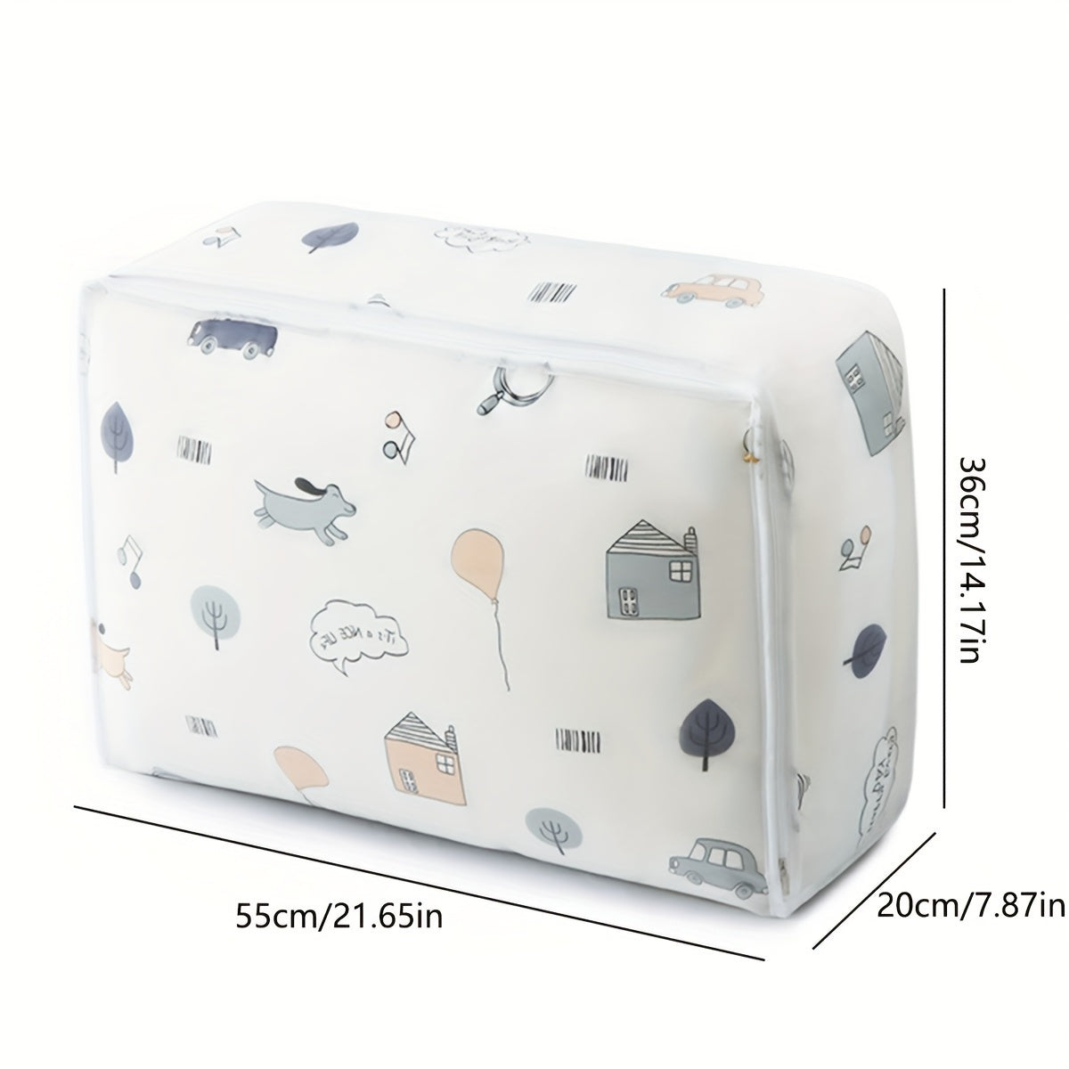 Underbed Storage Bag Polyester Moisture-Proof Clothing Organizer for Adults Single Pack