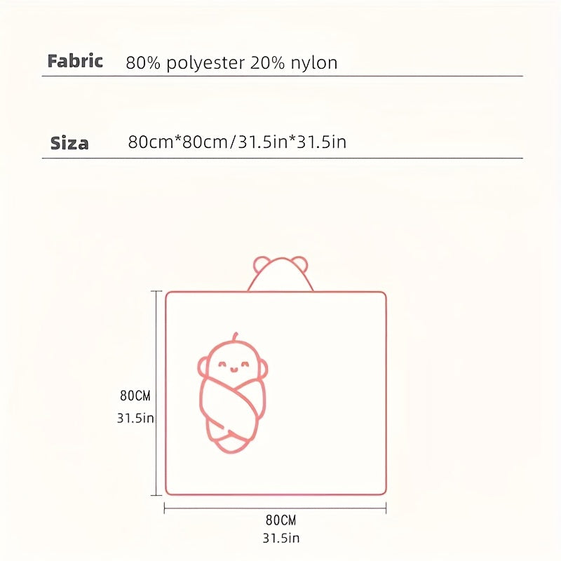 Baby Bath Towel Soft Cartoon Animal for Newborns and Holidays