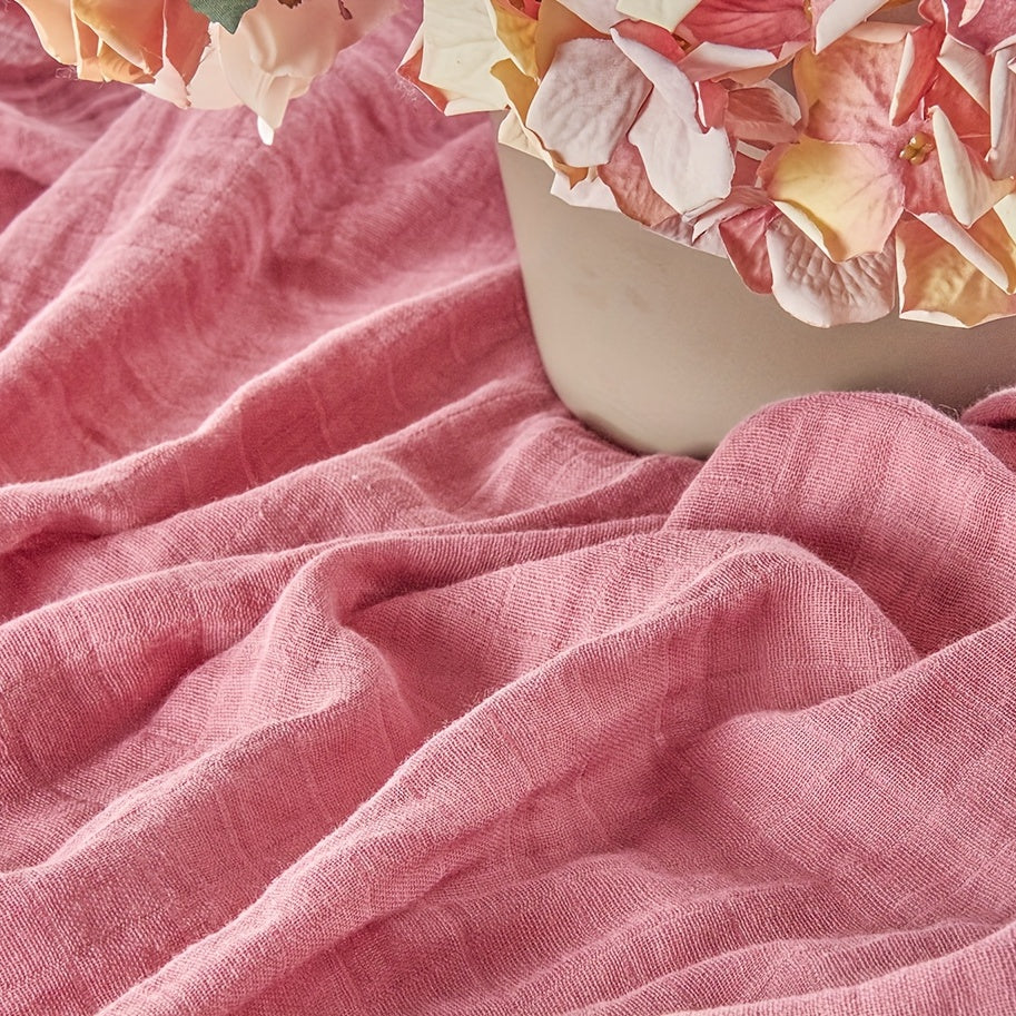 Muslin Swaddle Blanket for Newborns and Babies Solid Color Cotton Multi-Functional Wrap Towel