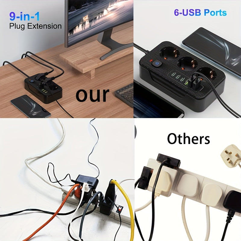 Yangi ko'p funksiyali quvvat taxtasi 3 ta quvvat rozetkasi va 3 ta USB-A va 3 ta TYPE-C qurilmalari bilan mos keladi. Avtomatik qisqa tutashuvdan himoya qilish xususiyatiga ega va turli sharoitlar uchun mos keladi.