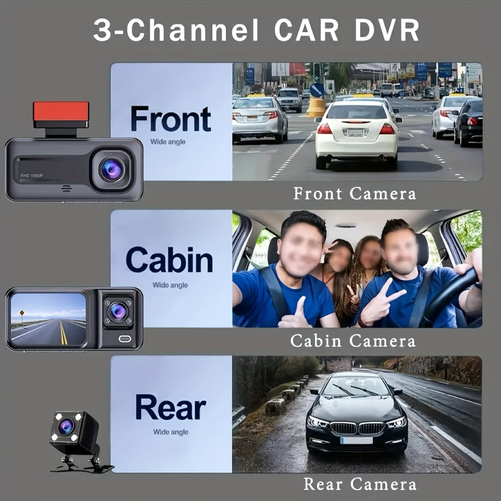 Car DVR Dash Camera 1080P Night Vision Loop Recording 32GB SD Included