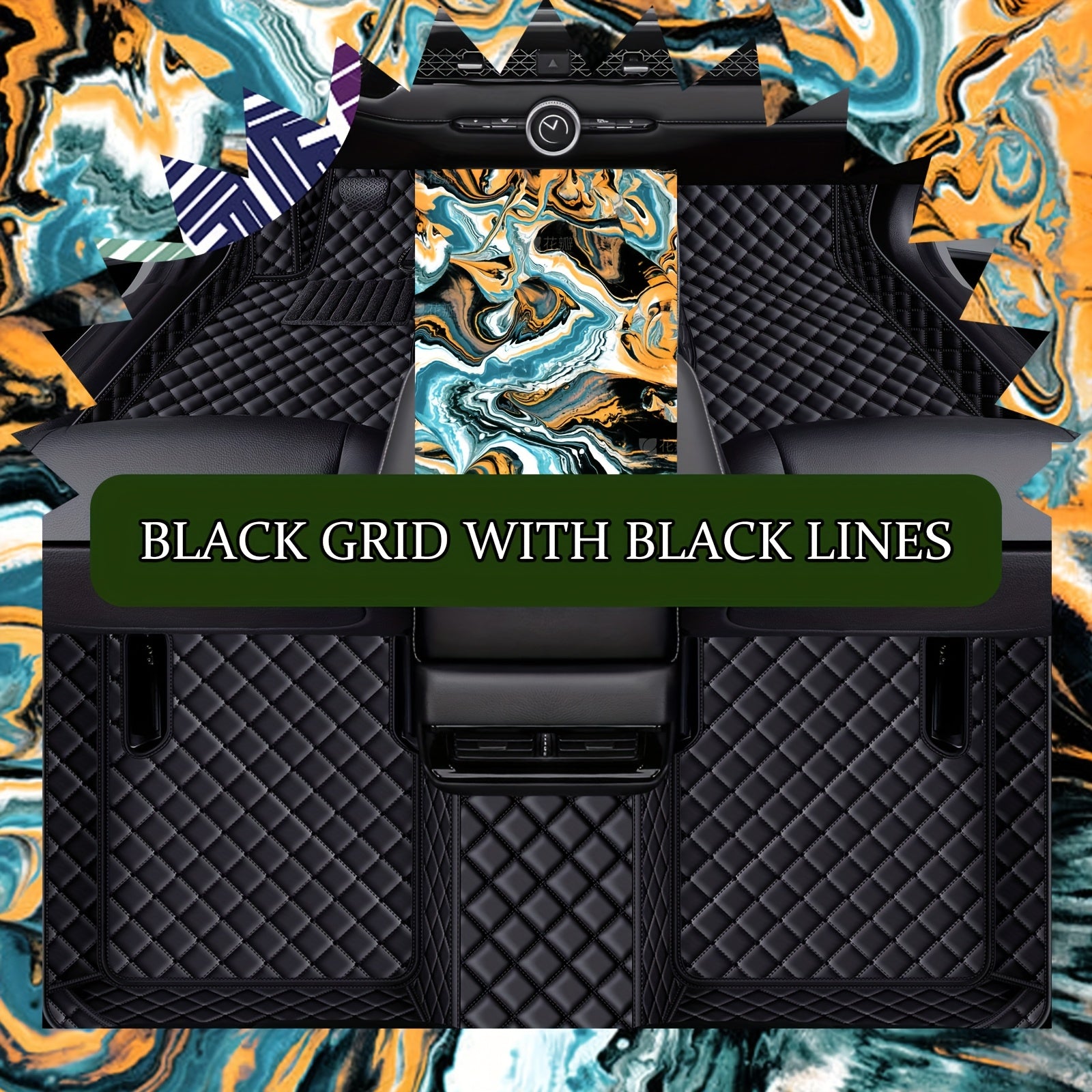 Chap haydovchi faux charm avtomobil pol matosi suv o'tkazmaydigan, butun atrofga mos, sirpanishga qarshi