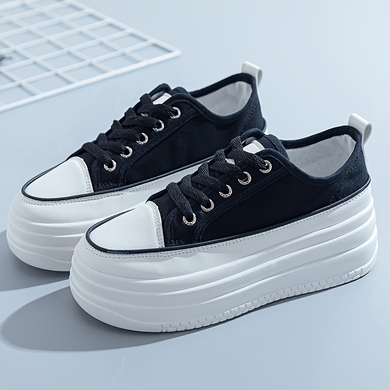 Women's Small White Fashion Shoes Lace-Up Plain Toe All-Season Man-Made Materials