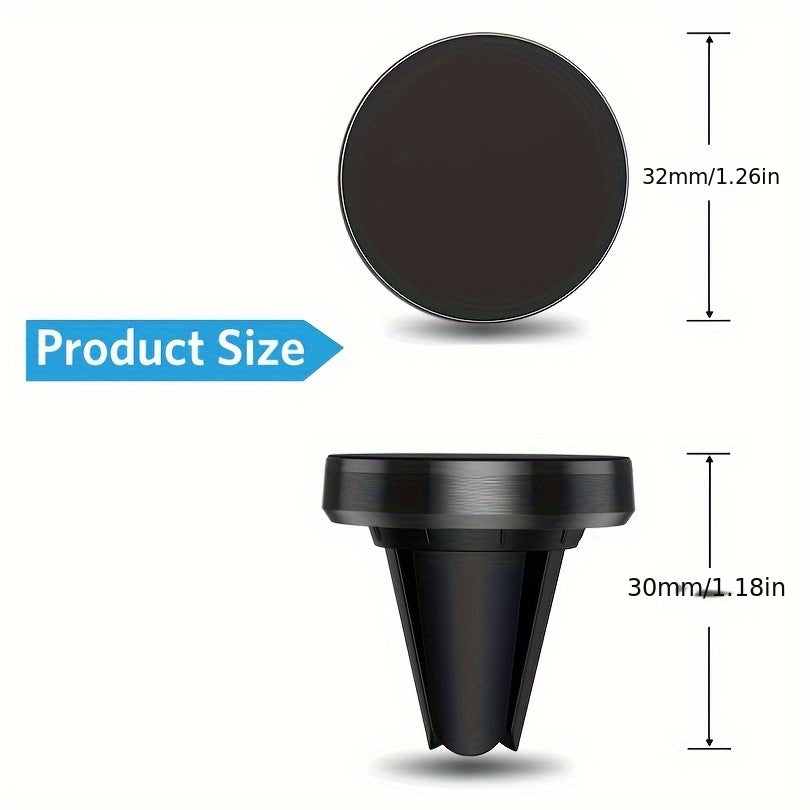 Car Phone Holder Magnetic Clip for Air Vent Round Magnet Stand