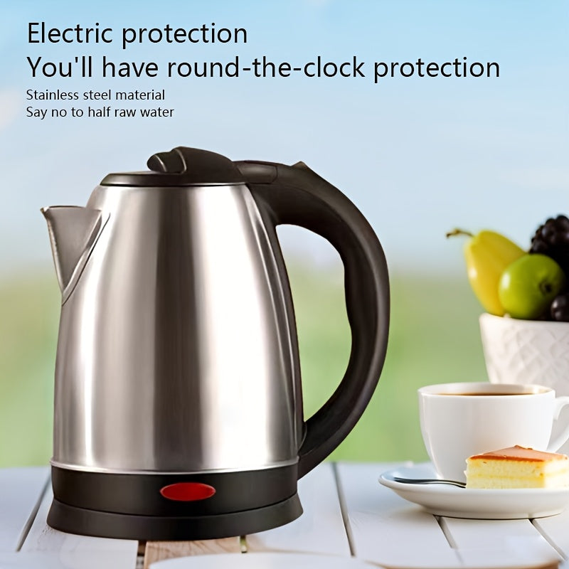 Stainless Steel Electric Kettle 2L Fast Boil 1500W Black Handle