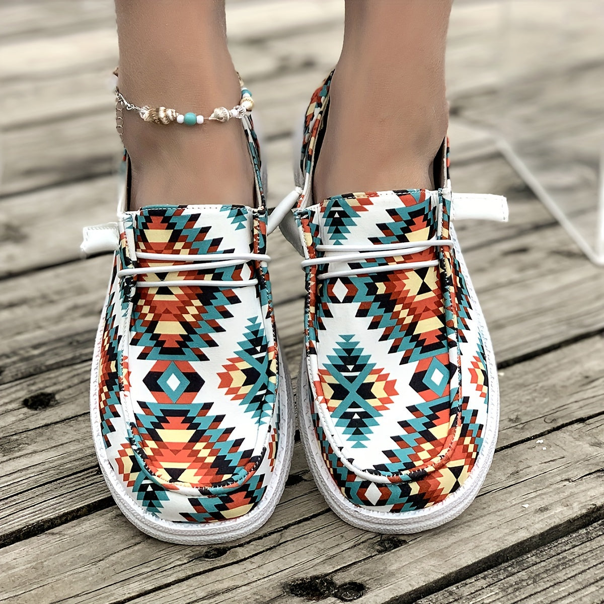 Women's Sneakers Breathable Geometric Pattern Casual Semi-Formal