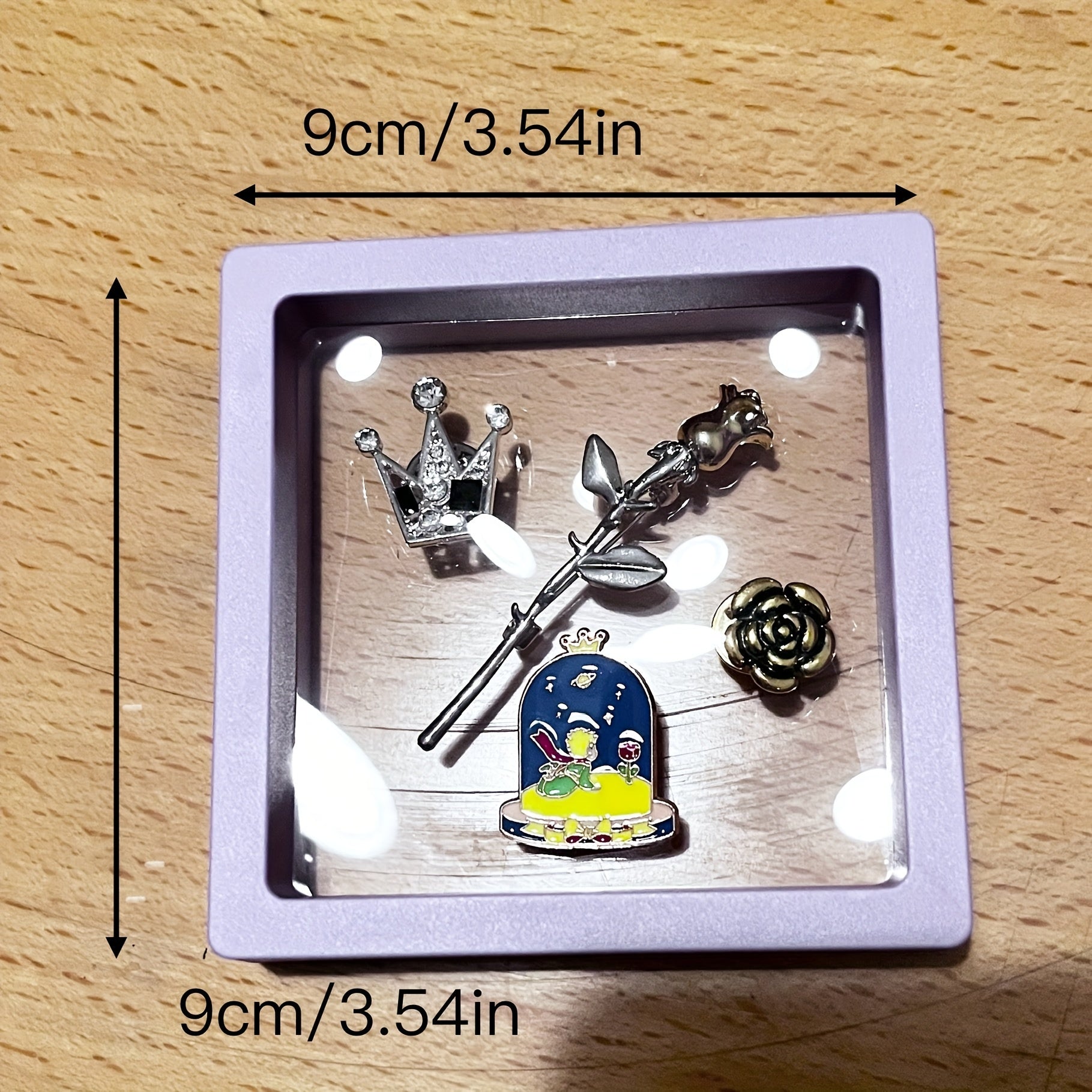 Vintage Alloy Brooch Pins Set with Crown Rose and Cartoon Flower Design