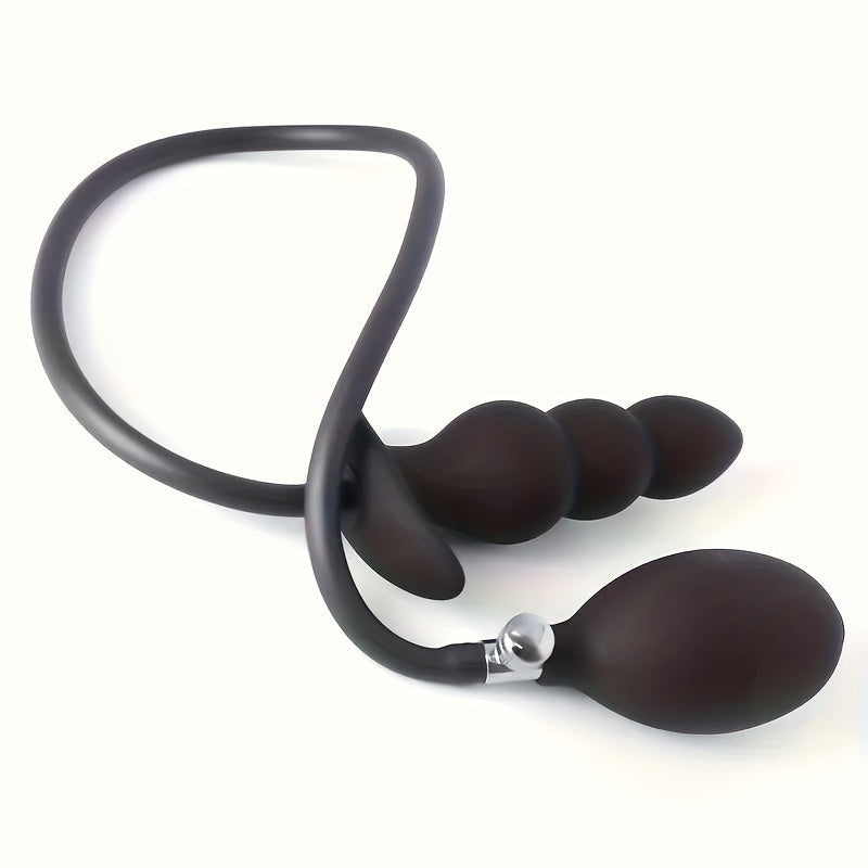 Inflatable Silicone Anal Butt Plug Couples Adult Sex Toy Expandable