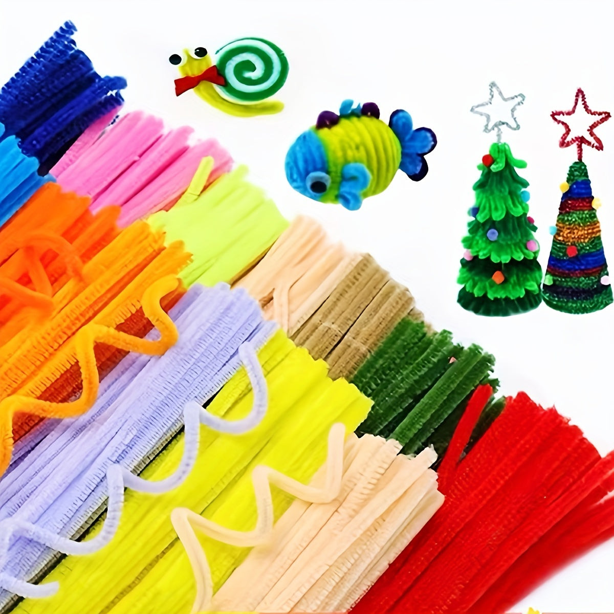 100 Pieces Multicolor Nylon Twist Stick Hair Accessories for DIY Hair Styling