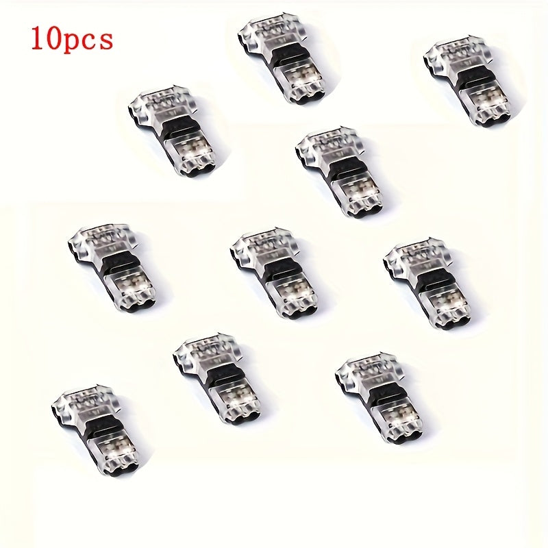 10 Pieces Brass T2 Connectors Recessed Mount Quick Connect No Solder