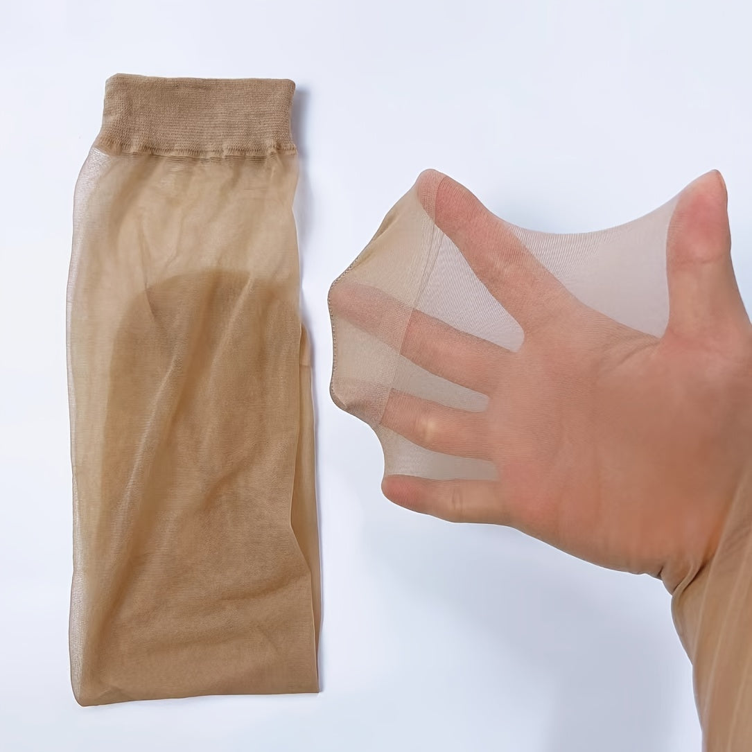 Plus Size Sheer Knee High Socks for Women 6 Pairs Nylon Ribbed Stockings in Black Light Brown Dark Brown