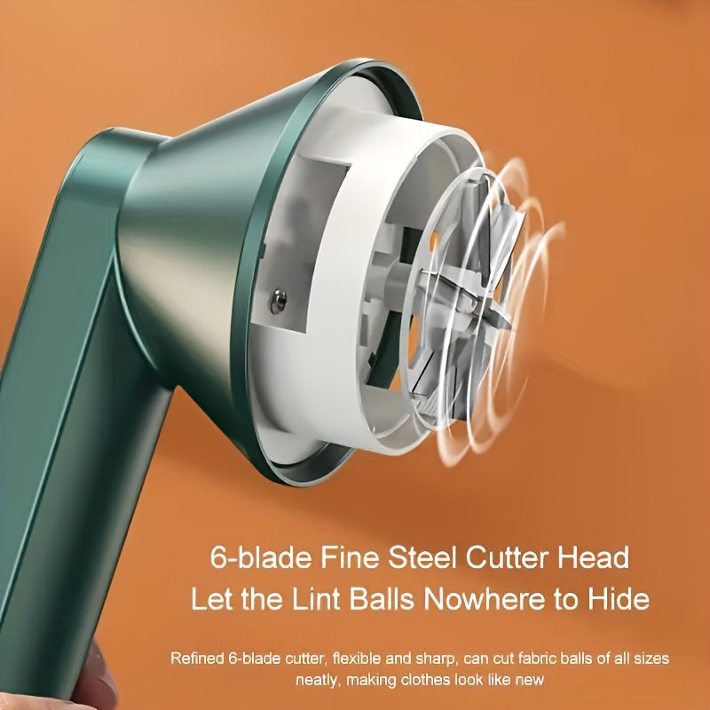 USB Rechargeable Fabric Shaver for Hairball and Pilling Removal from Sweaters Wool