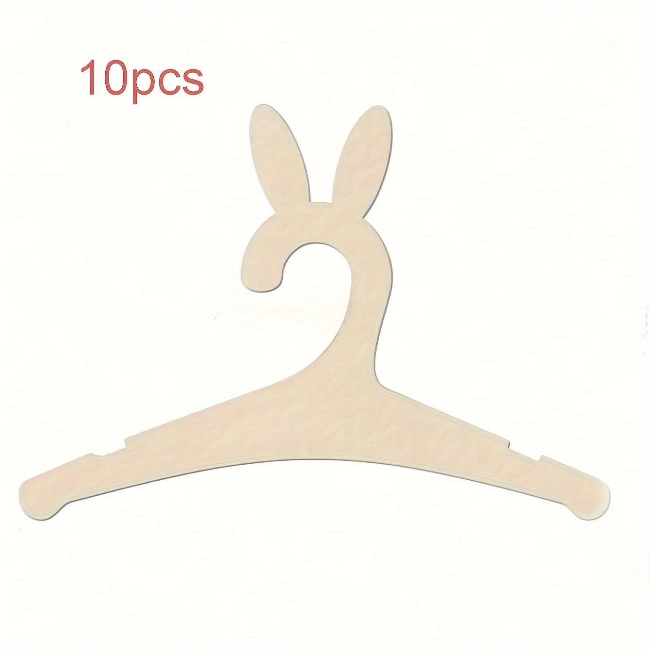 Set of 10 Beechwood Bear-Shaped Hangers for Closet Organization and Decoration