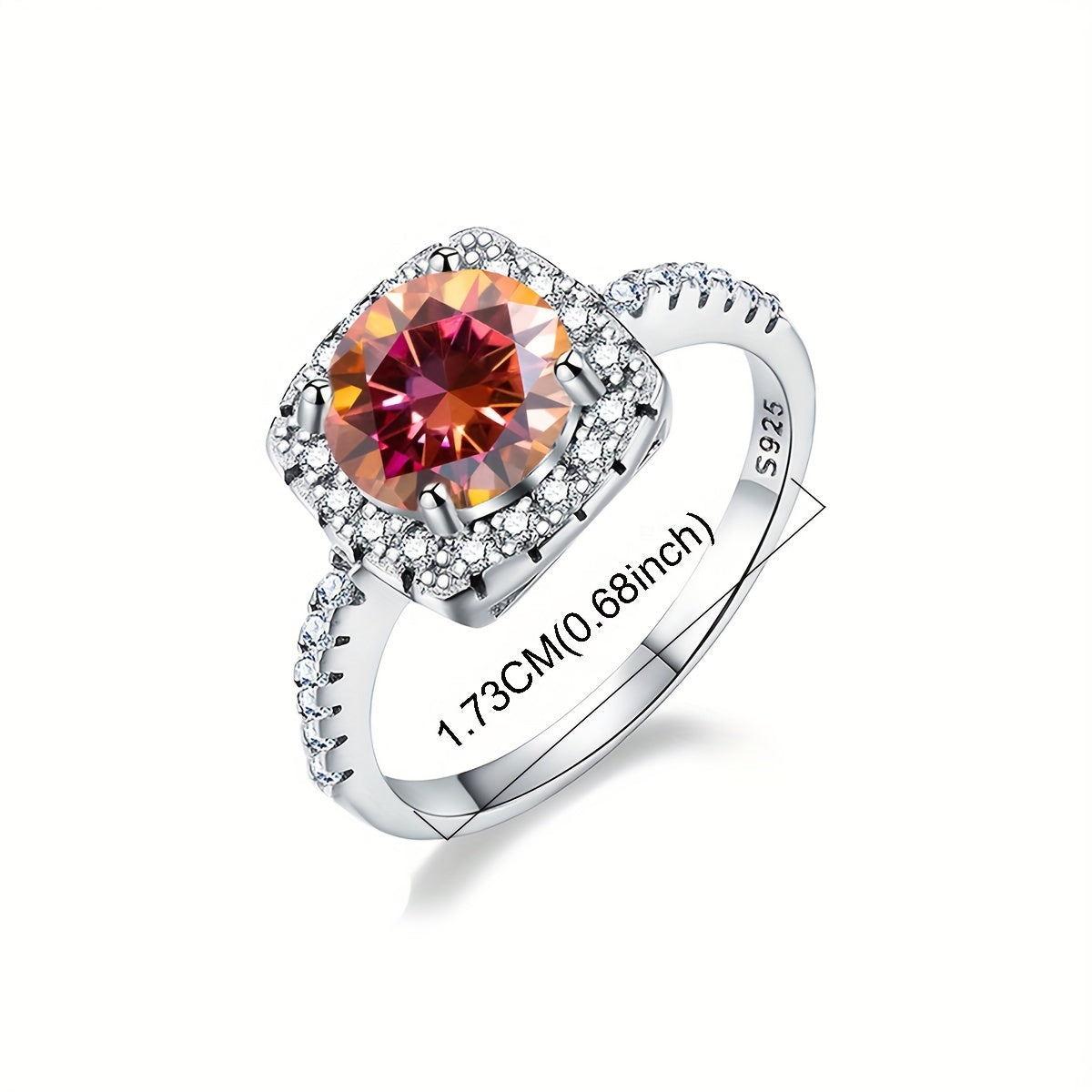 Sterling Silver Baguette Moissanite Ring for Women Wedding Engagement Anniversary