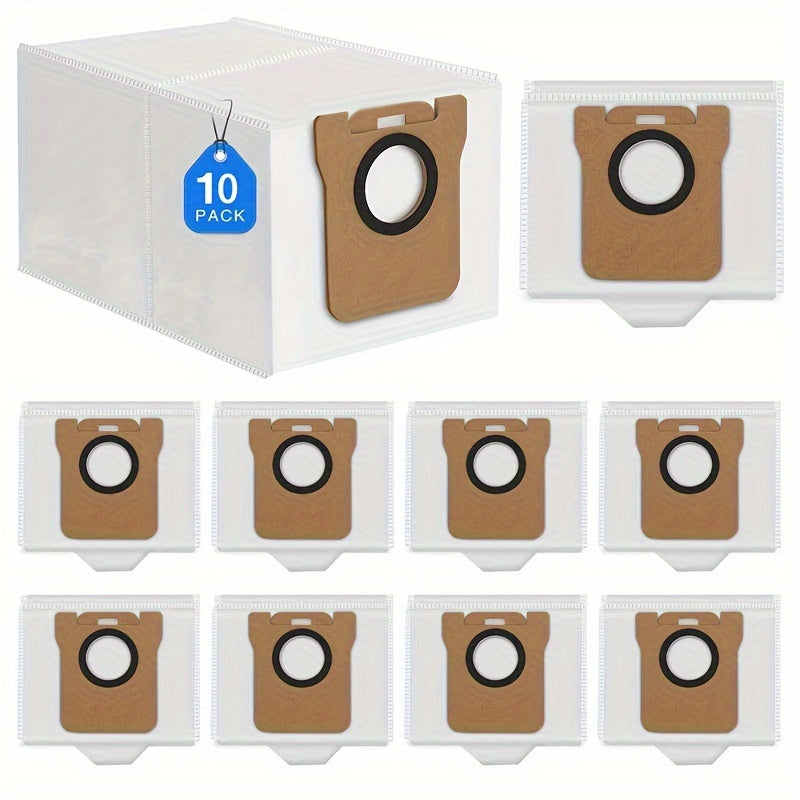 Set of 10 Dust Bags for Robot Vacuum Self-Emptying Base 3L Capacity Replacement Accessories