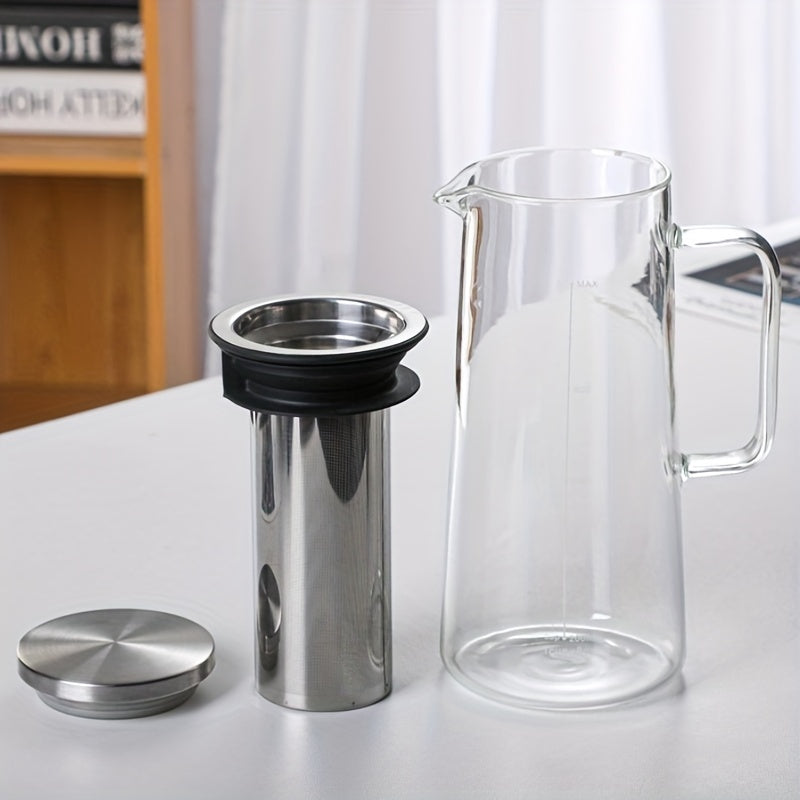 Cold Brew Coffee Maker Glass Teapot with Filter, Iced Coffee Brewer