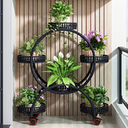 European Style Multi-Layer Metal Flower Stand for Indoor Living Room Balcony