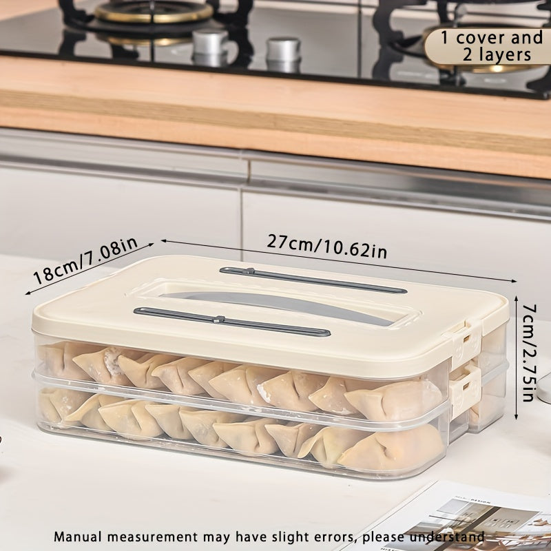 Plastic Food Storage Box for Dumplings Pastry and Small Items, Portable and Reusable