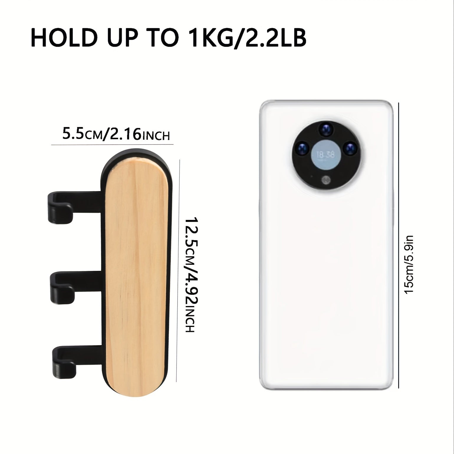 1 шт. крючок из японского дерева в скандинавском стиле для дверей и окон, для одежды, шляп и кухни, установка без следов