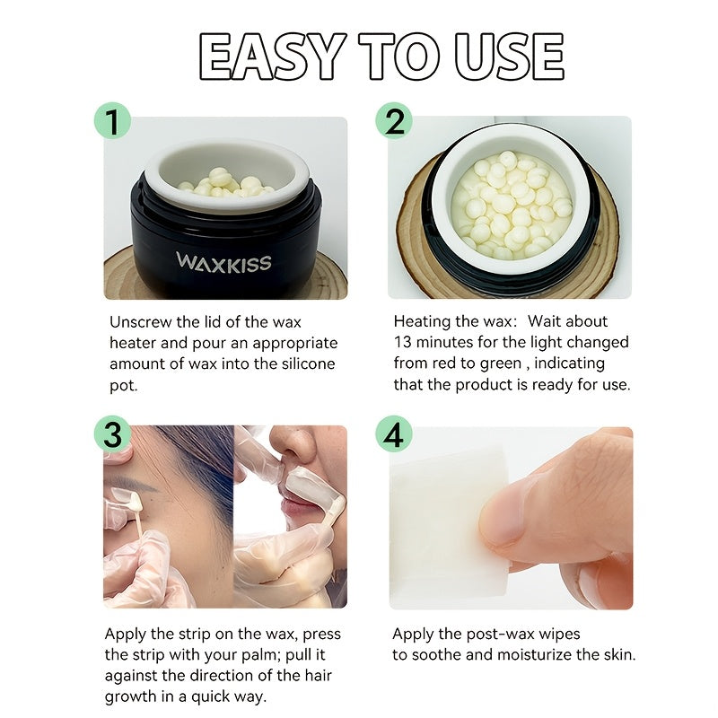 Мини-набор для воскового нагрева для удаления волос на бровях, носу и ушах