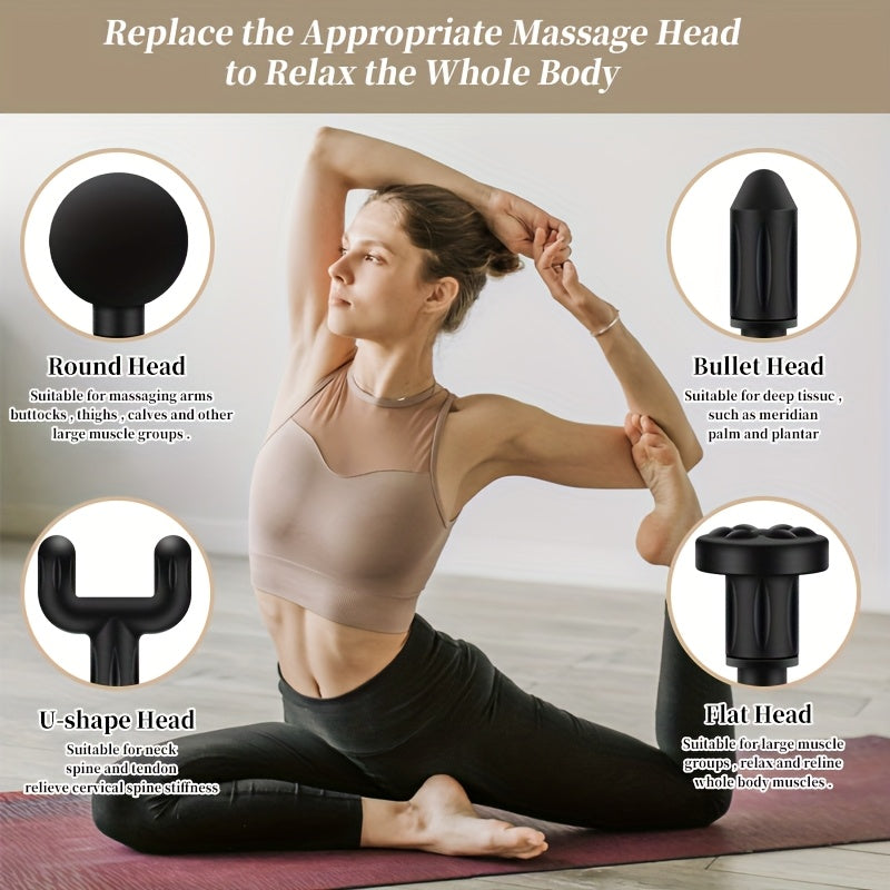 Portable Electric Massage Gun with Lithium Battery USB Charging for Full Body Muscle Relaxation