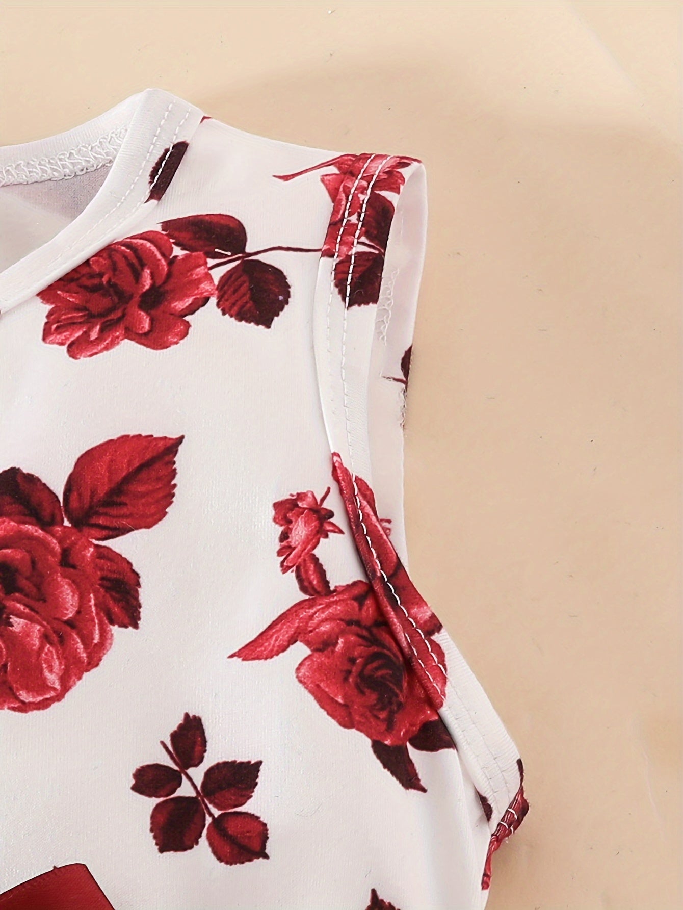 Girls' Floral Lace Jacket and Sleeveless Dress Set for Outdoor Wear