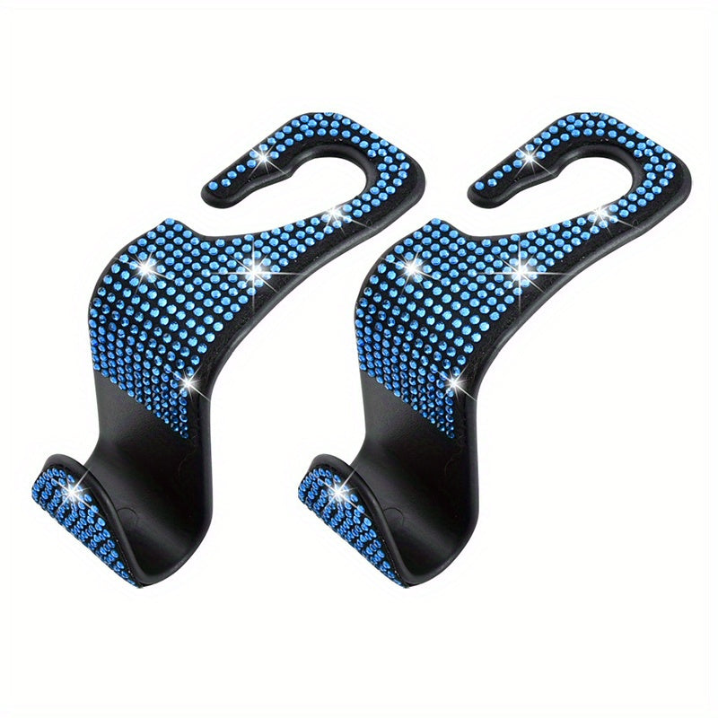 Ayollar uchun avtomobil o'rindig'i orqa tutqichli rhinestone bezatilgan saqlash tashkilotchisi, bardoshli ABS