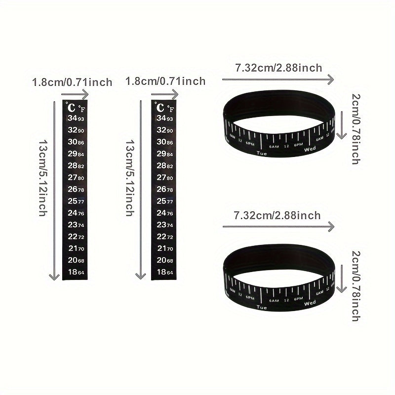 Sourdough Starter Kit to'plamiga mato qopqoq, harorat o'lchagichi va 7.62-10.16 sm idishlar uchun sana belgilagichi kiradi.