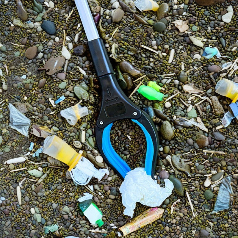 Qushlarga do'st muhitni tozalash uchun uzun tutqichli alyuminiy axlat qisqichi