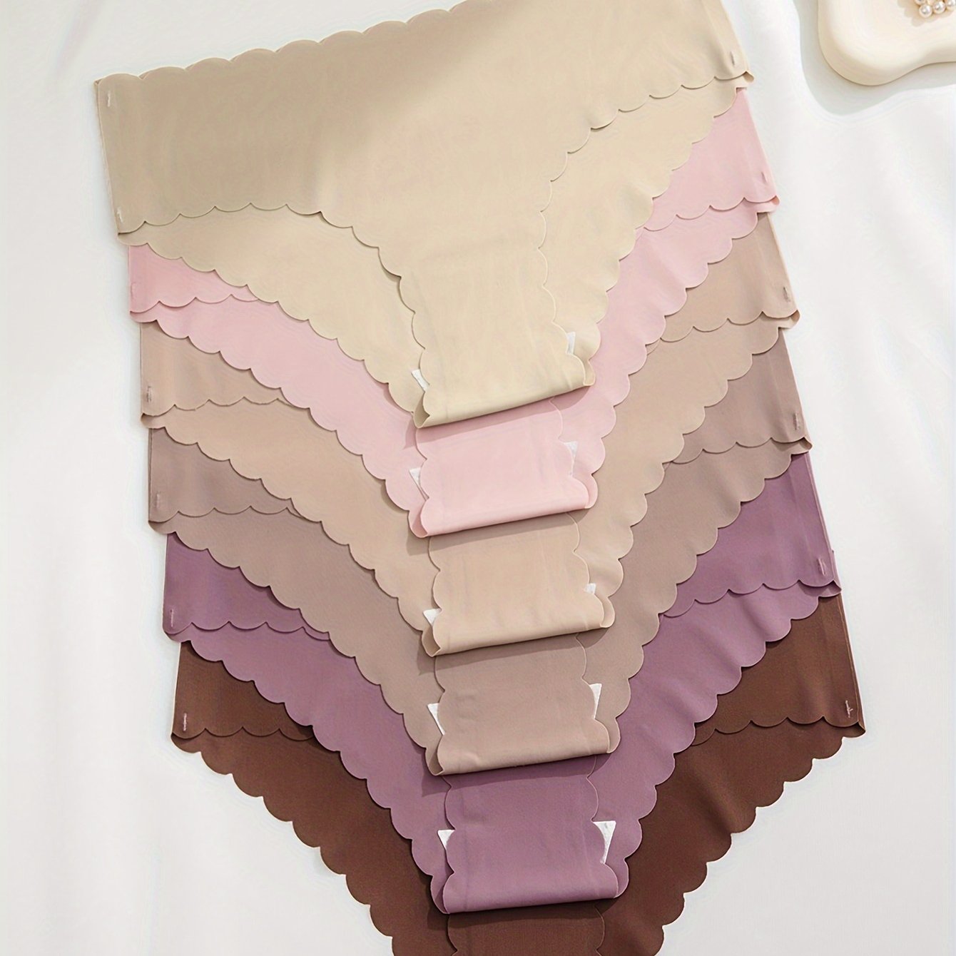 Women's Low-Rise Bikini Panties Set 6 Pack Polyamide Elastane Wave Edge Vibrant Colors