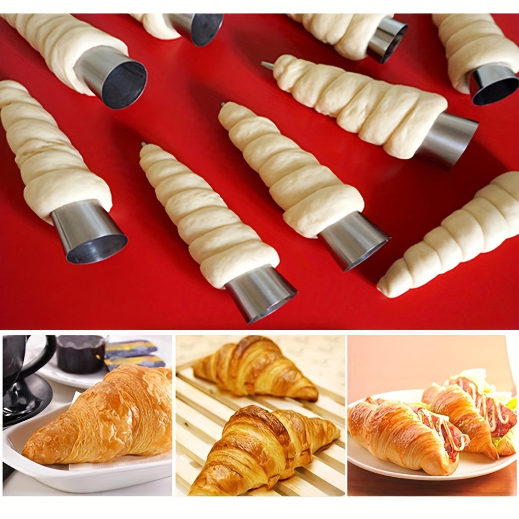 Set of 30 Stainless Steel Cone Molds for Croissants Cannolis and Waffle Cones