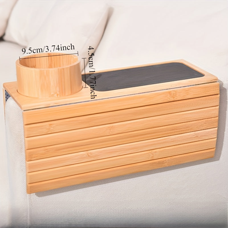Foldable Sofa Armrest Cup Holder Tray for Drinks Snacks and Phones