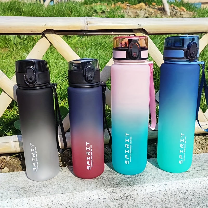 Large Capacity Water Bottle with Time Scale BPA-Free Portable for Sports and Outdoor