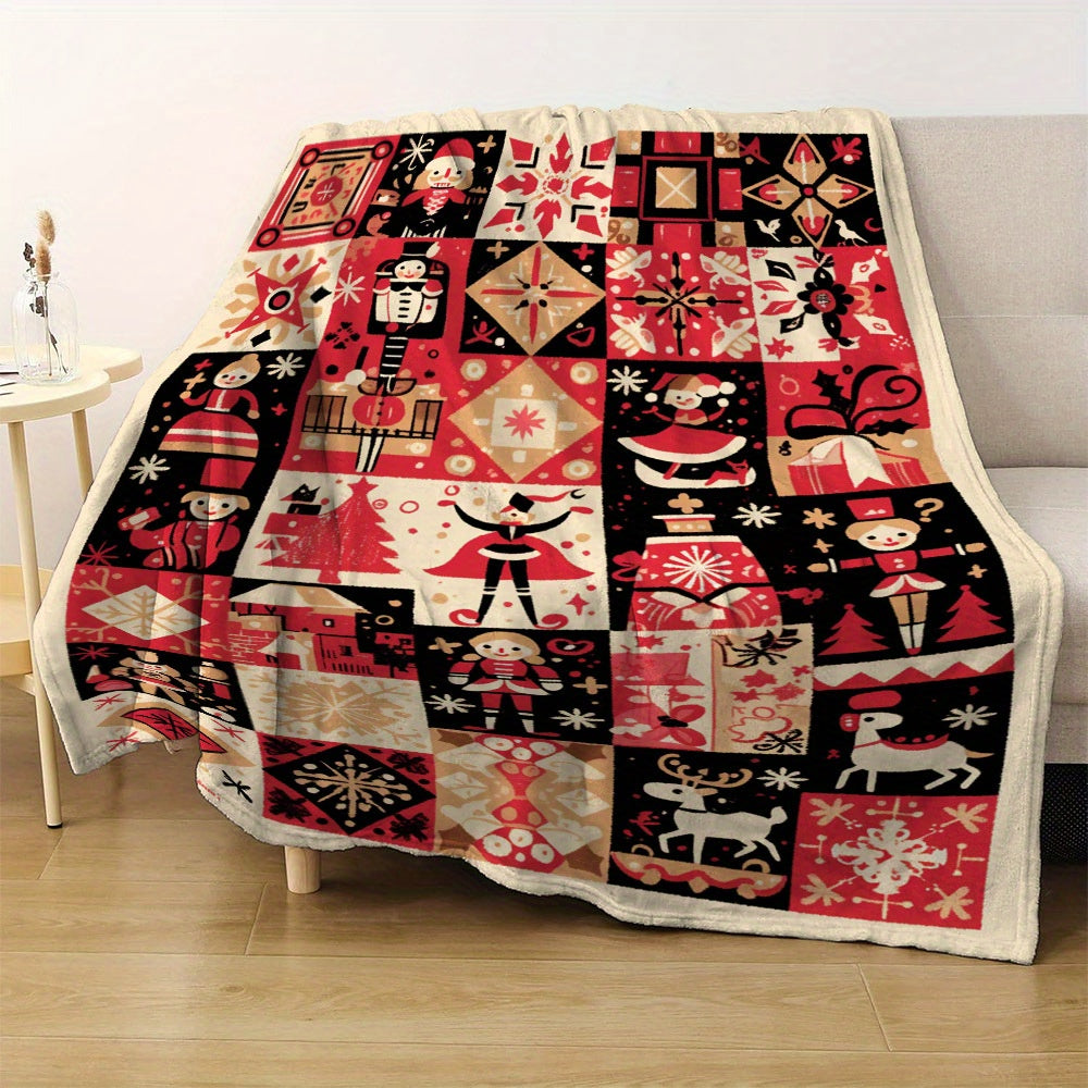 Flannel Fleece Throw Blanket Digital Print All-Season Bed Cover Camping Nap Blanket
