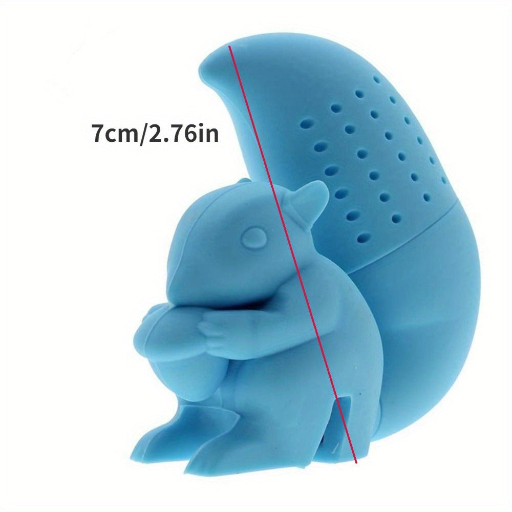 Silicone Squirrel Tea Infuser Reusable Animal Tea Strainer for Holidays