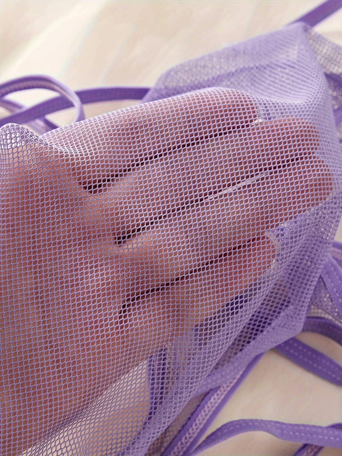 Women's Lace-Up Backless Bodysuit for Women Sexy Nightwear Black S M