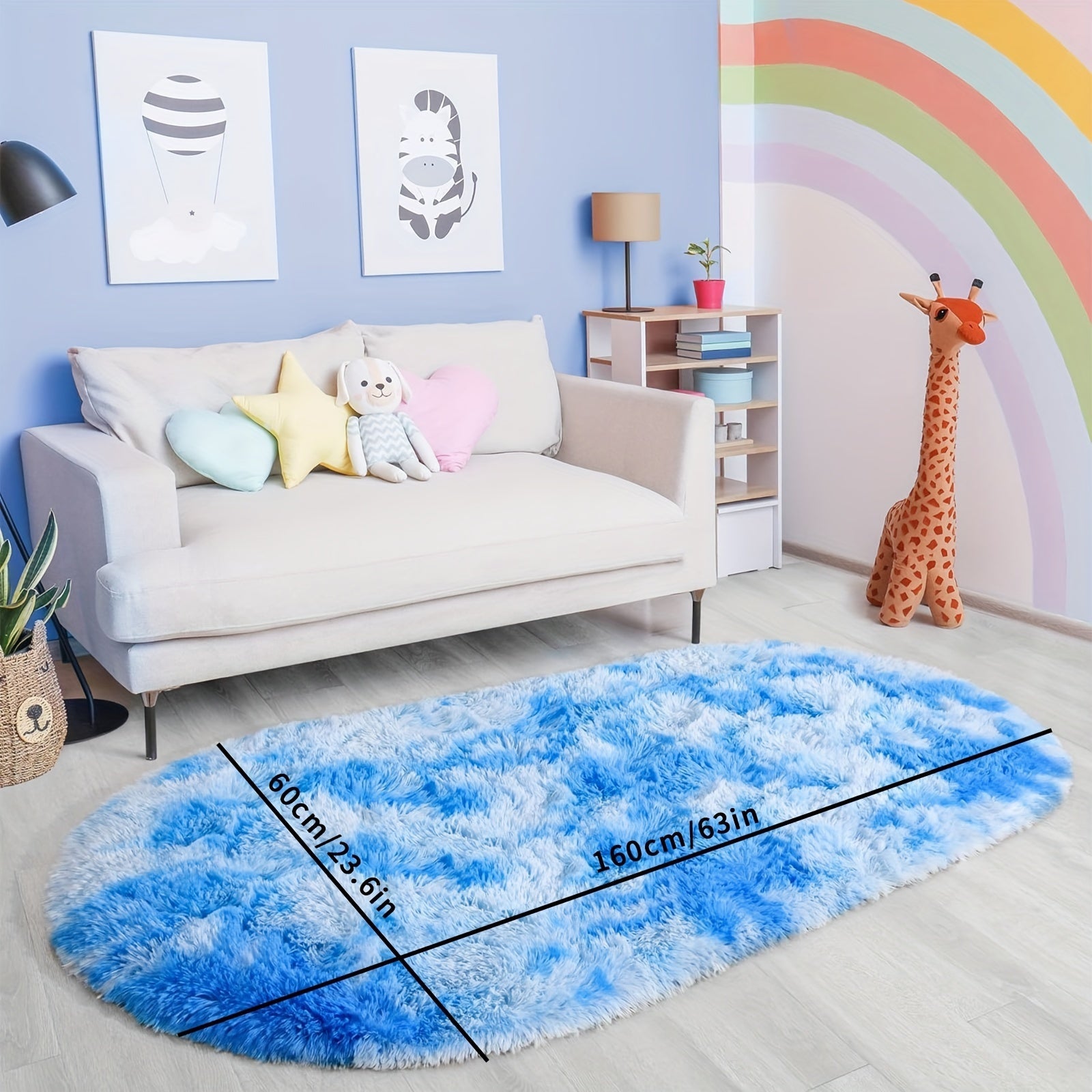 Plush yotoqxona gilami - Yumshoq, qulay, sirpanmaydigan, mashinada yuviladigan, teriga do'st, ichki foydalanish va yotoq yonida mukammal