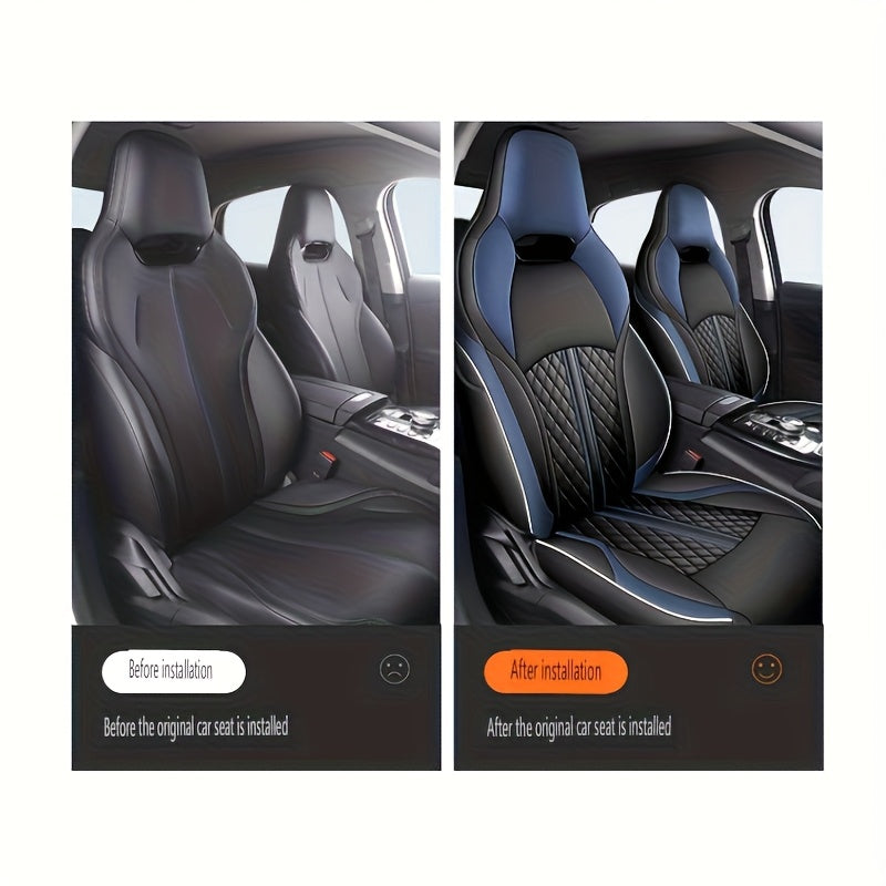 Чехол на автомобильное сиденье из искусственной кожи на пять человек, водонепроницаемый, дышащий, прочный