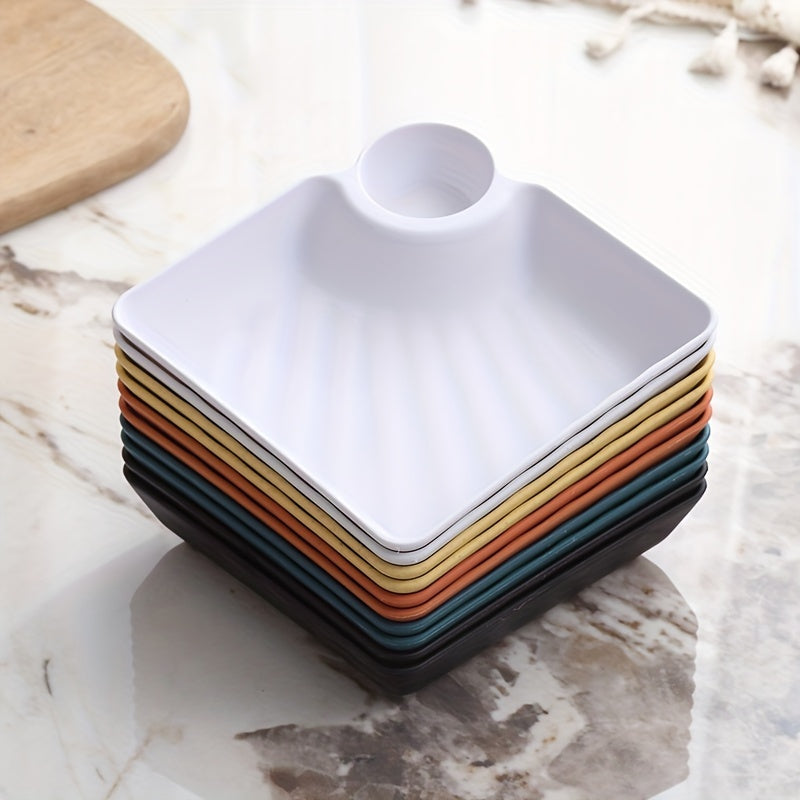 Japanese Snack Platter with Fries Dipping Sauce Sushi Dim Sum Dumpling Plates