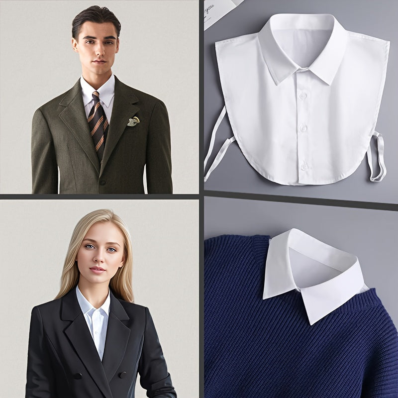 Polyester Knit Collar Attachment for Suits and Coats Stylish Gift Accessory